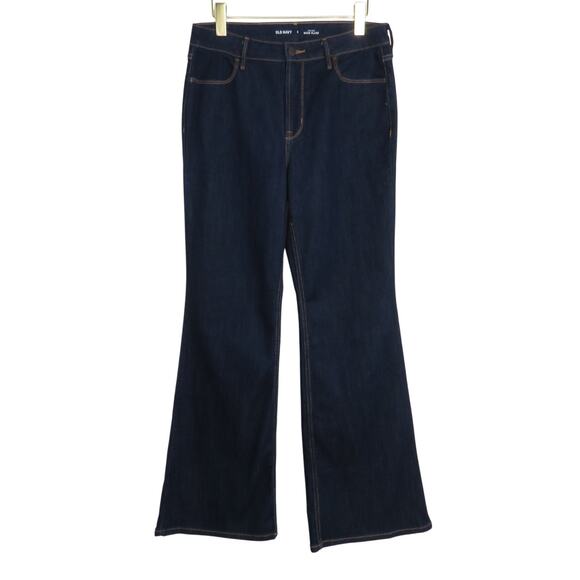 Old Navy High Rise Wow Flare Jeans Dark Wash High Waist Jeans Flared Size 8 - Picture 4 of 7